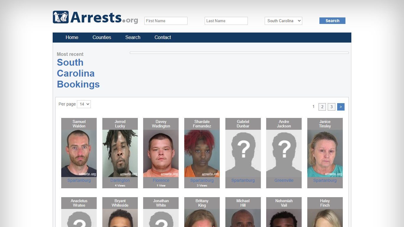 South Carolina Arrests and Inmate Search